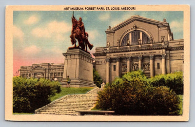 Art Museum. Forest Park, St. Louis, Missouri Vintage Postcard