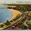 Aerial View, South Shore Drive, Chicago, Lake Michigan Vintage Postcard