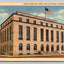 United States Post Office and Court House, Hammond, Indiana, 1b-h637 Postcard