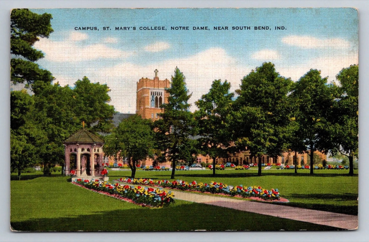 Campus, St. Mary's College, Notre Dame, Near South Bend, Ind. Vintage Postcard