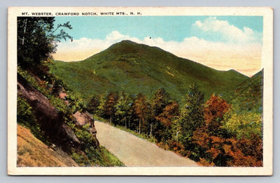 Mt. Webster, Crawford Notch, White Mts., NH - White Mountains Vintage Postcard