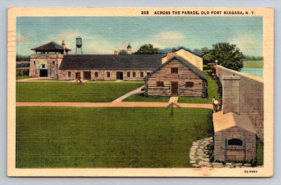 203 Across the Parade, Old Fort Niagara, NY New York Vintage Postcard