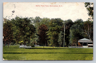 Battle Field Park, Walloomsac, NY (New York) Vintage Postcard (circa 1910)