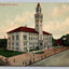 City Hall, Worcester, Mass. circa 1906 with One Cent Franklin Stamp Postcard