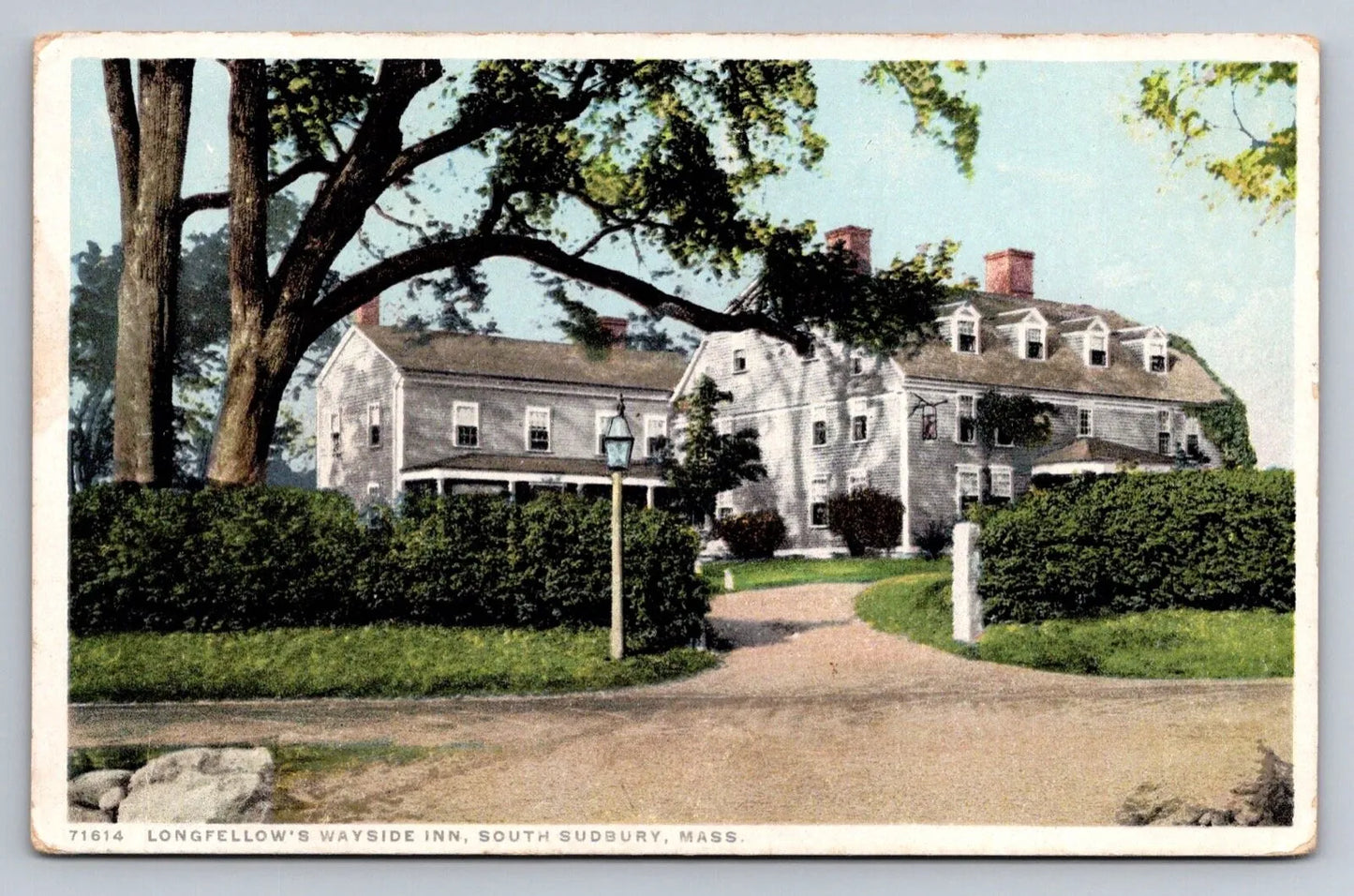 Longfellow's Wayside Inn, South Sudbury, Mass. (Massachusetts) Vintage Postcard