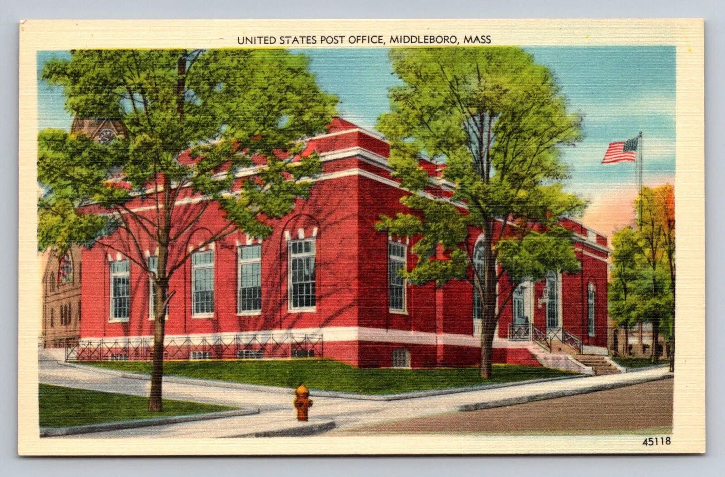 United States Post Office, Middleboro, Mass. (Massachusetts) Vintage Postcard