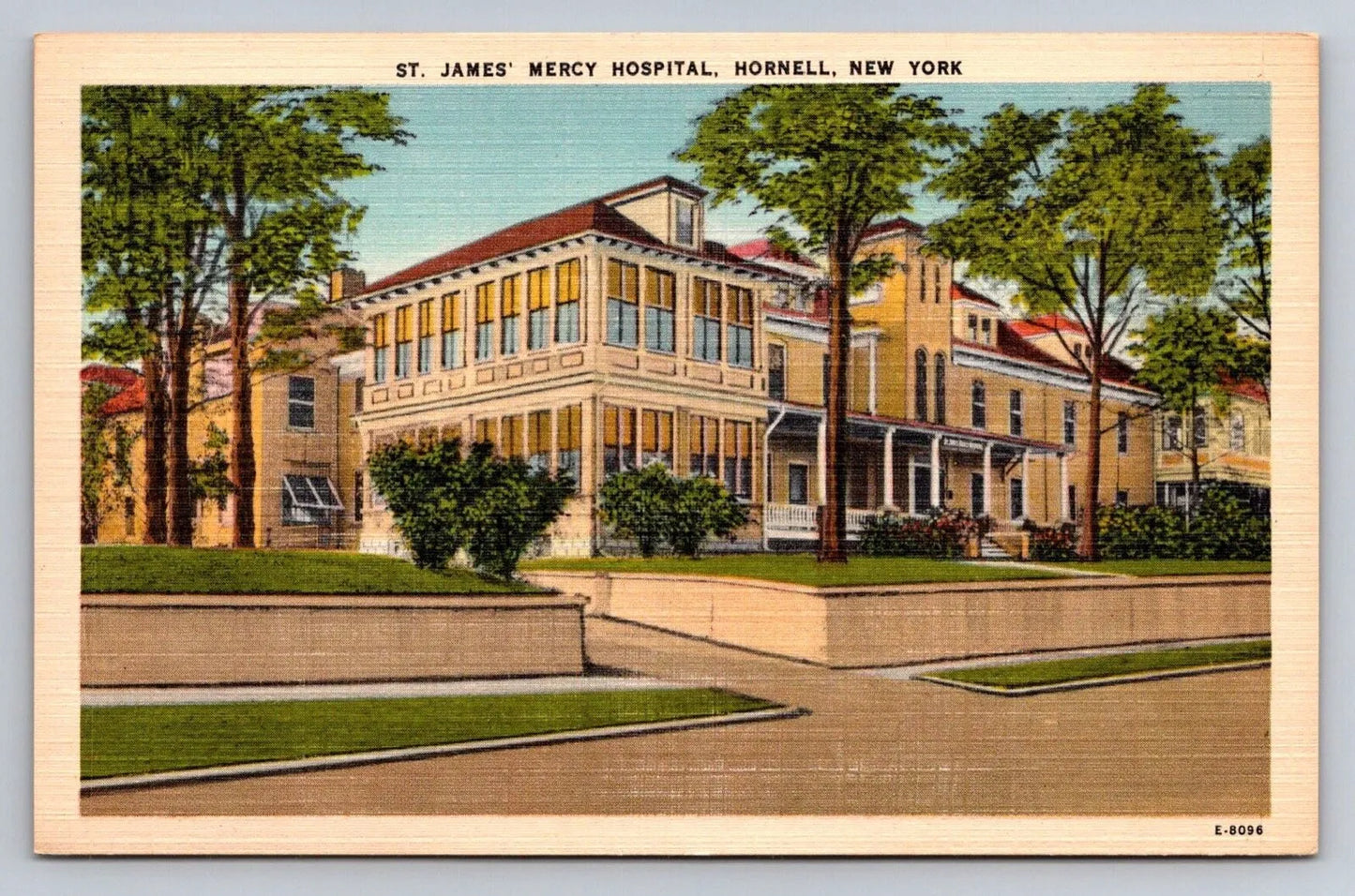 St. James' Mercy Hospital, Hornell, New York Vintage Postcard AWESOME