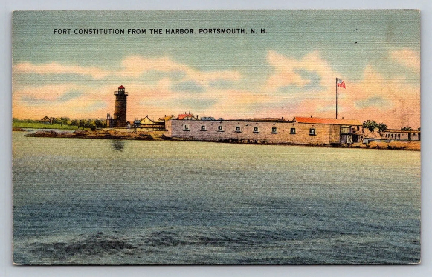 Fort Constitution from the Harbor, Portsmouth, NH (New Hampshire) Postcard