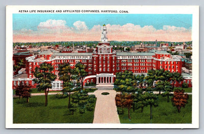 Aetna Life Insurance and Affiliated Companies. Hartford, Conn. Vintage Postcard