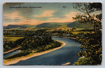 Susquehanna River, Pennsylvania Vintage Postcard