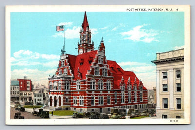 Post Office, Paterson, NJ Vintage Postcard