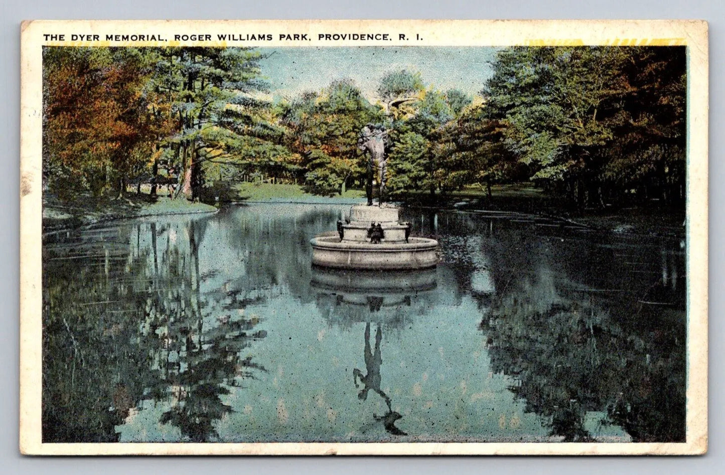 The Dyer Memorial, Roger Williams Park, Providence, RI (Rhode Island) Postcard