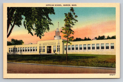 Sippican School, Marion, Mass. Massachusetts Vintage Postcard