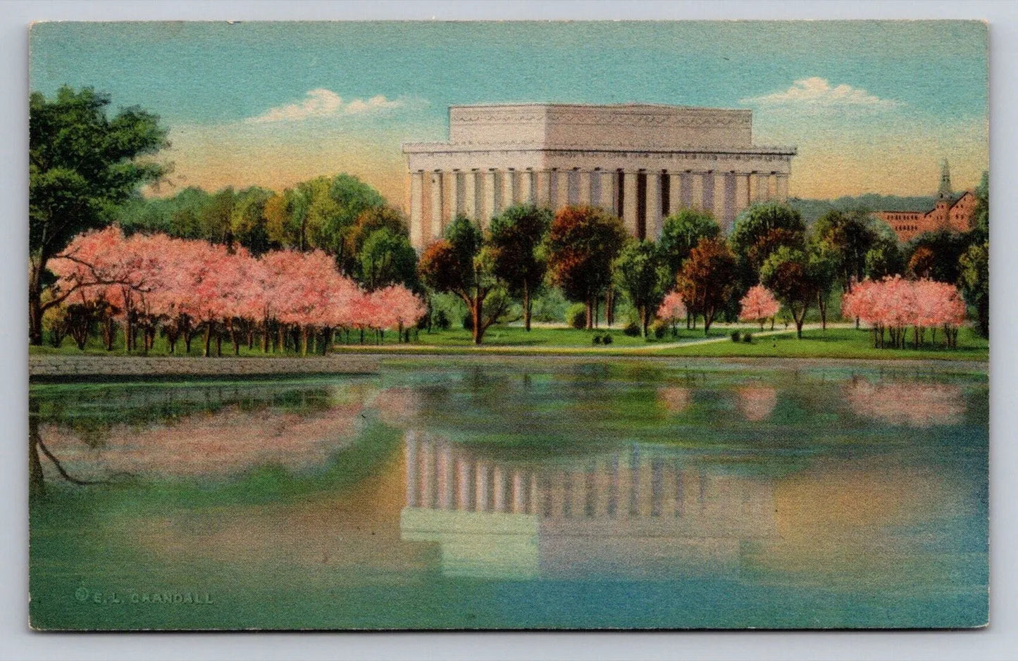 Lincoln Memorial Near the Potomac River, Washington, DC Vintage Postcard