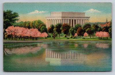 Lincoln Memorial Near the Potomac River, Washington, DC Vintage Postcard