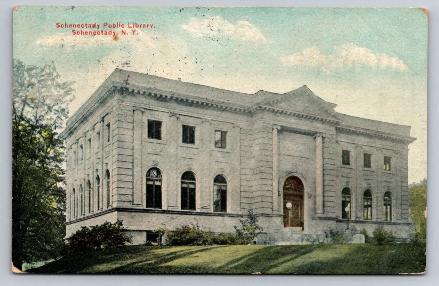 Schenectady Public Library, Schenectady, New York Vintage Postcard - Wonderful!