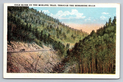 Cold River on the Mohawk Trail Through the Berkshire Hills Vintage Postcard