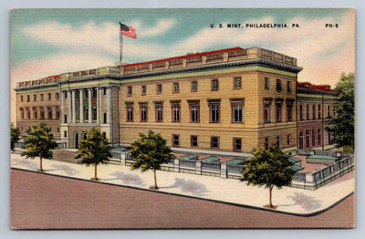 U.S. Mint, Philadelphia, PA Pennsylvania Vintage Central News Co Postcard