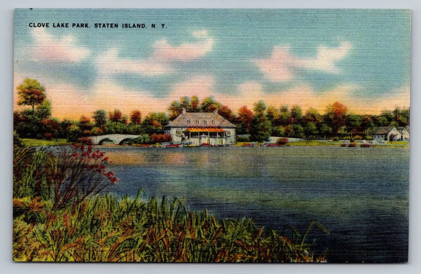 Clove Lake Park, Staten Island, NY (New York) Vintage Postcard VERY SPECIAL