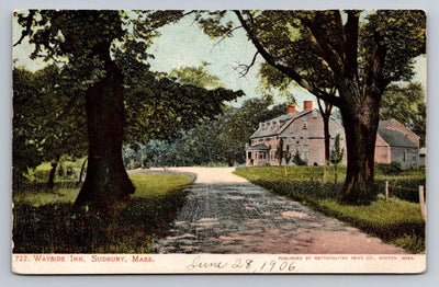 Wayside Inn, Sudbury, Mass. (Massachusetts) Vintage Postcard