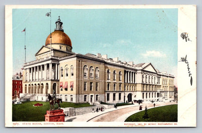 State House, Boston, MA - Massachusetts Vintage Postcard