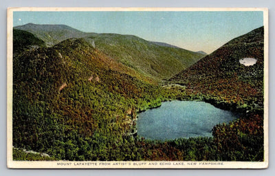 Mount Lafayette from Artist's Bluff and Echo Lake, New Hampshire Postcard