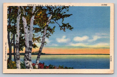 Greetings from Rifton, NY Vintage Postcard