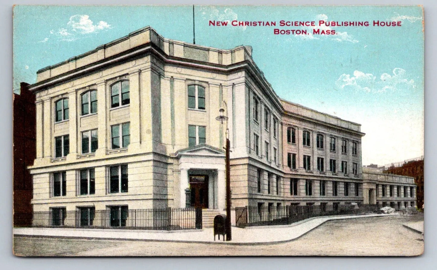 New Christian Science Publishing House, Boston. Mass. Vintage Postcard