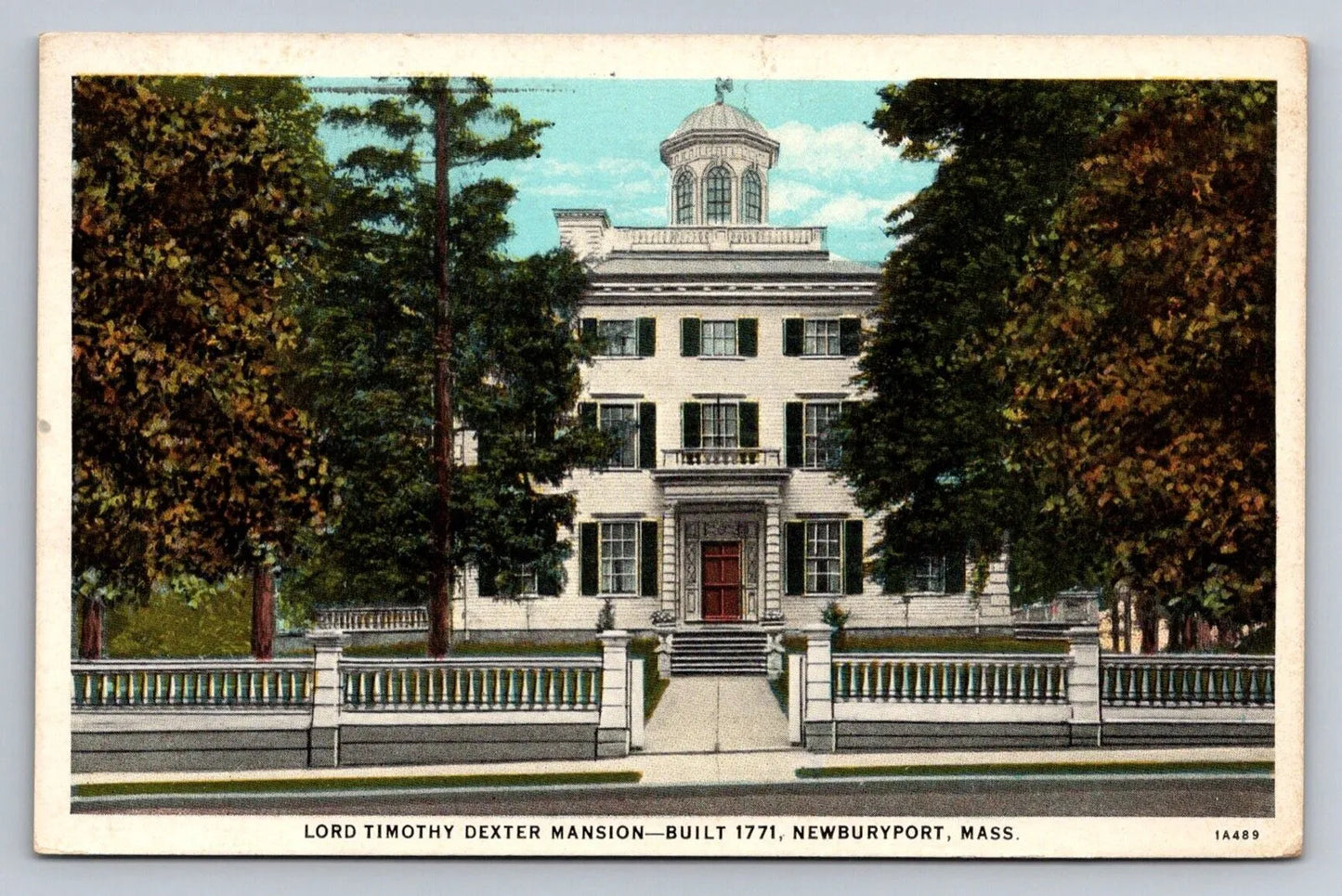 Lord Timothy Dexter Mansion - Built 1771, Newburyport, Mass. Vintage Postcard