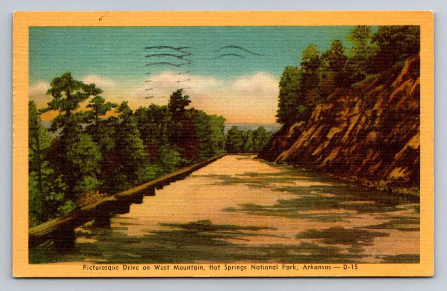 Picturesque Drive on West Mountain, Hot Springs National Park, Arkansas Postcard