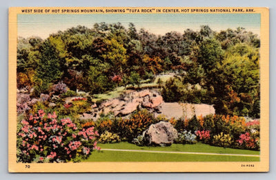 West Side of Hot Springs Mountain, Tufa Rock, National Park, Arkansas Postcard