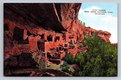 Cliff Palace, Mesa Verde National Park, Colorado Vintage Postcard