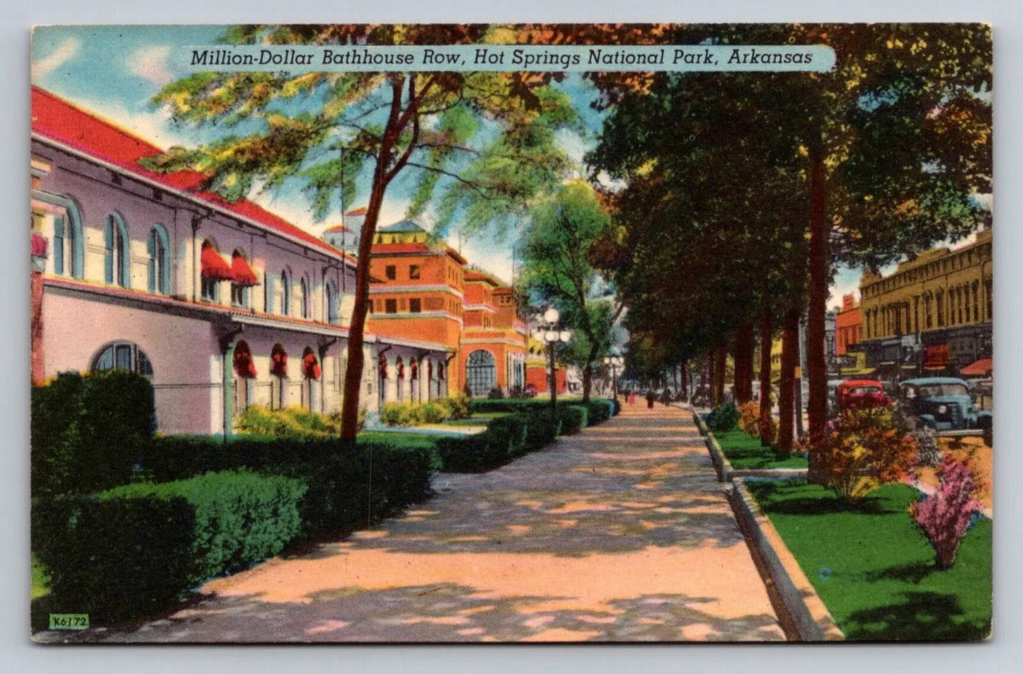 Million Dollar Bathhouse Row, Hot Springs National Park, Arkansas Postcard