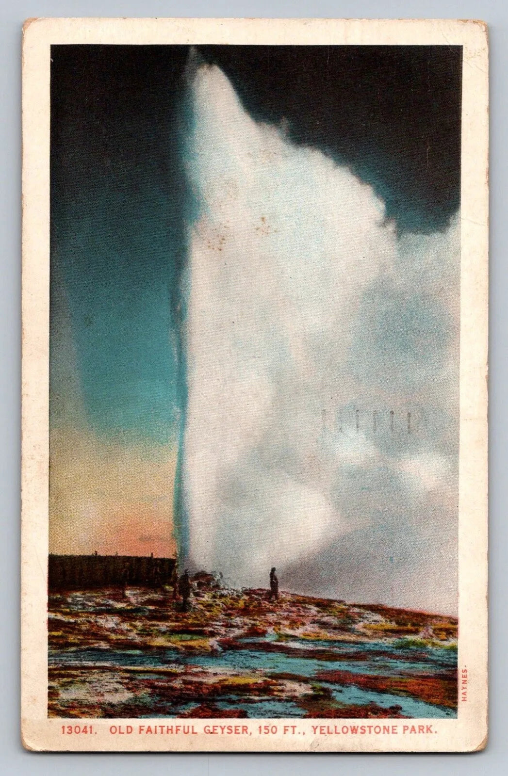 Old Faithful Geyser, 150 Ft., Yellowstone Park, WY (Wyoming) Vintage Postcard