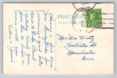 Whiteface Mountain on Lake Placid, Adirondacks, NY (New York) Vintage Postcard