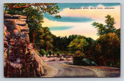 Bella Vista Drive, Bella Vista, Arkansas Vintage Postcard