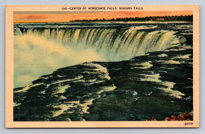 Center of Horseshoe Falls, Niagara Falls, New York Vintage Postcard