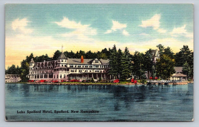 Lake Spofford Hotel, Spofford, New Hampshire Vintage Tichnor Brothers Postcard