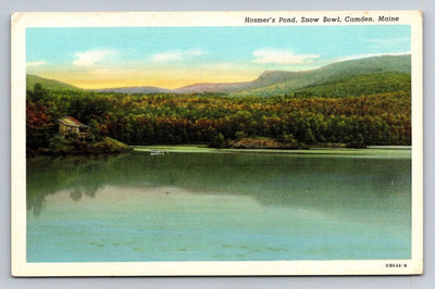 Hosmer's Pond, Snow Bowl, Camden, Maine Vintage Postcard