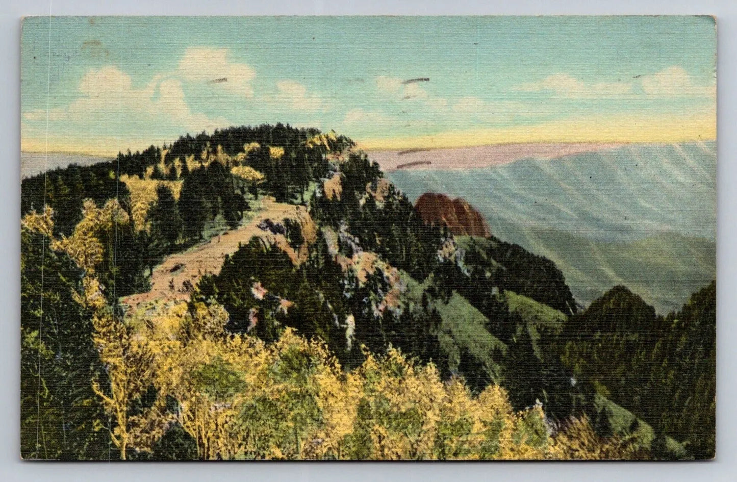 Scene from Sandia Crest, Sandia Mountains, East of Albuquerque, NM Postcard