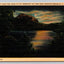 Night-time Scene of City Reservoir, Table Rock Mountain, Greenville, NC Postcard