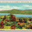 View of Schroon Lake, the Narrows Mt. Pharaoh in Distance, Adirondacks Postcard