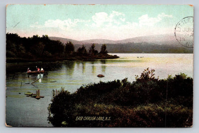 East Caroga Lake, NY with Rare Stamp (New York) Vintage Postcard (circa 1905)