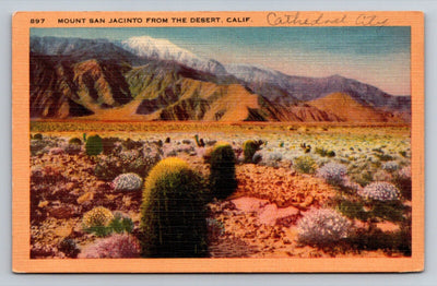 Mount San Jacinto from the Desert, California, Snow-capped Peaks Postcard