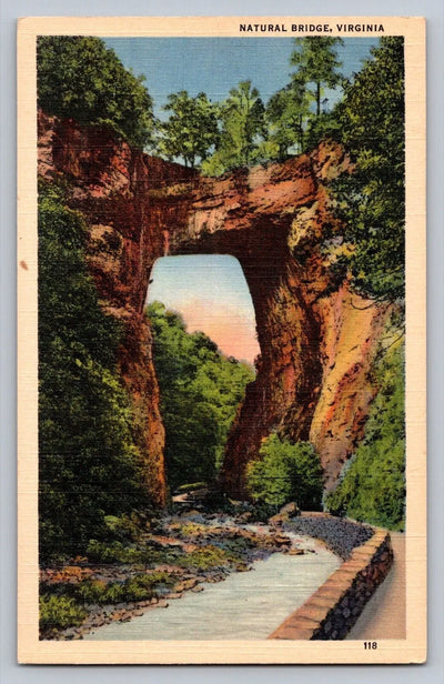 Natural Bridge, Virginia Vintage Marken & Bielfeld Postcard