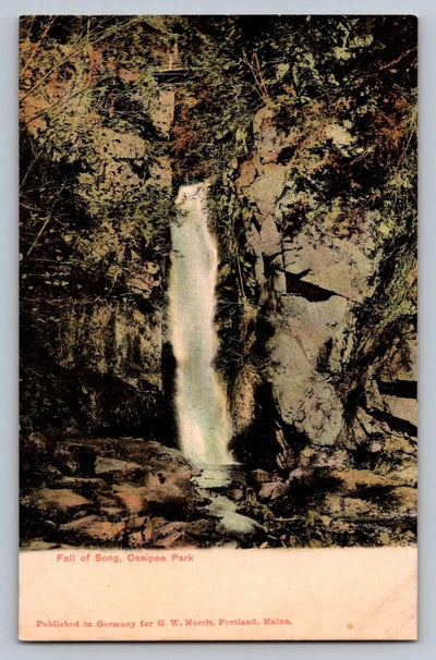 Fall of Song, Ossipee Park, Waterfall (New Hampshire) Vintage Postcard - Great!