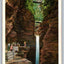 Cavern Cascade Watkins Glen New York Waterfall Vintage Postcard