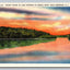 Sunset Scene of Lake Portman on Seneca River, Near Anderson, SC Vintage Postcard