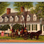 Raleigh Tavern and Colonial Coach, Williamsburg, Va. - Horses Vintage Postcard