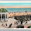 Band Stand and Beach. Hampton Beach, NH (New Hampshire) Vintage Postcard